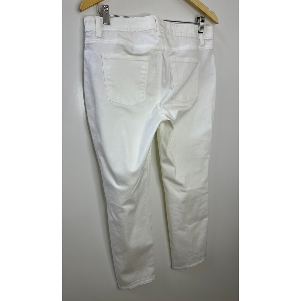 Talbots Signature Ankle Jeans 12P White Cotton Stretch Denim Pants 12 Petite - Picture 9 of 10